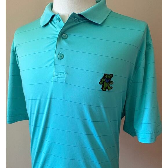 Grateful Dead Dancing Bear Cutter & Buck CB DryTec Golf Shirt (XL) - Picture 4 of 6